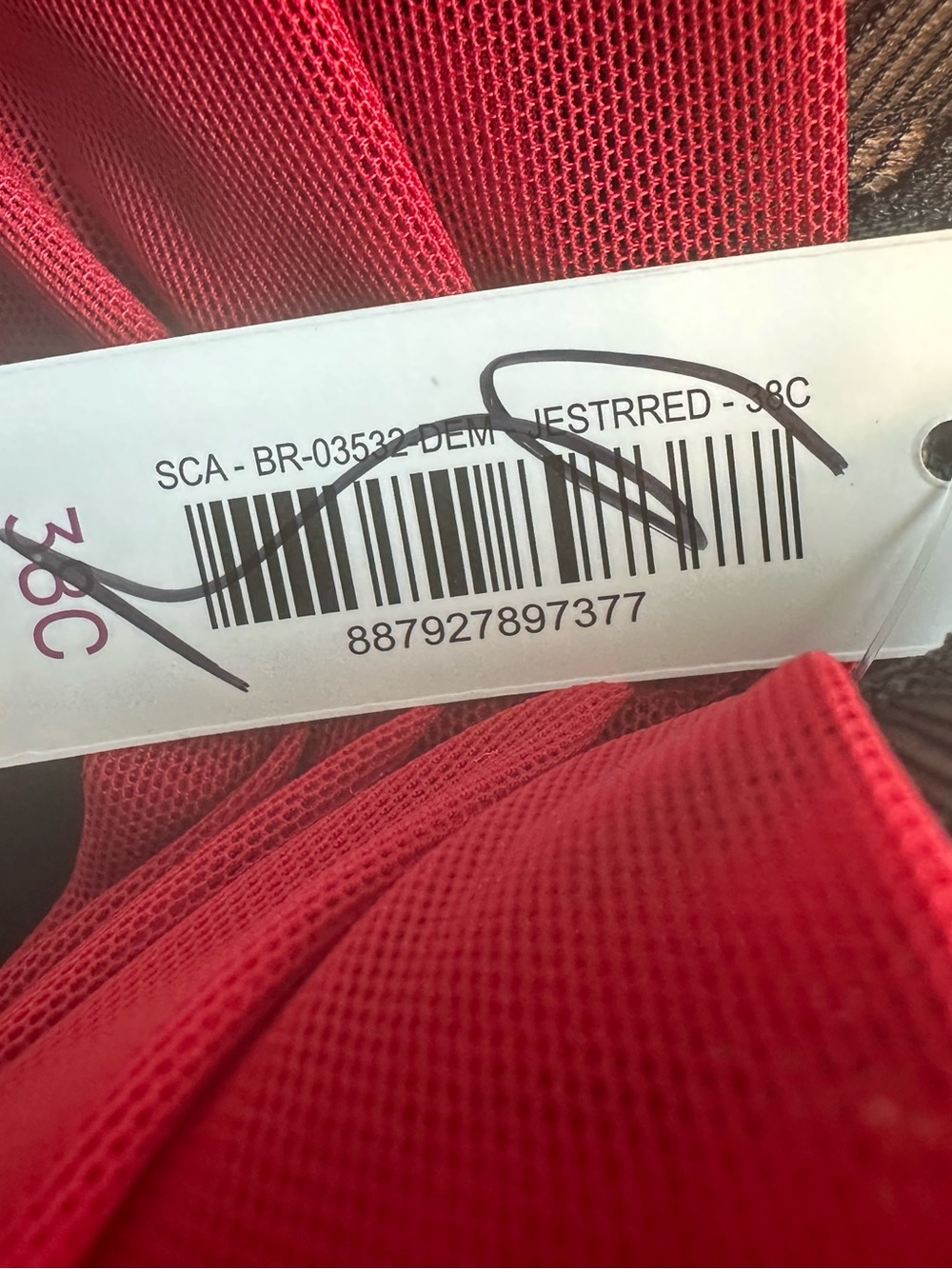 Adore Me Clairabelle Push Up Demi Bra NWT‎ Jester Red Black 38C - Picture 6 of 10